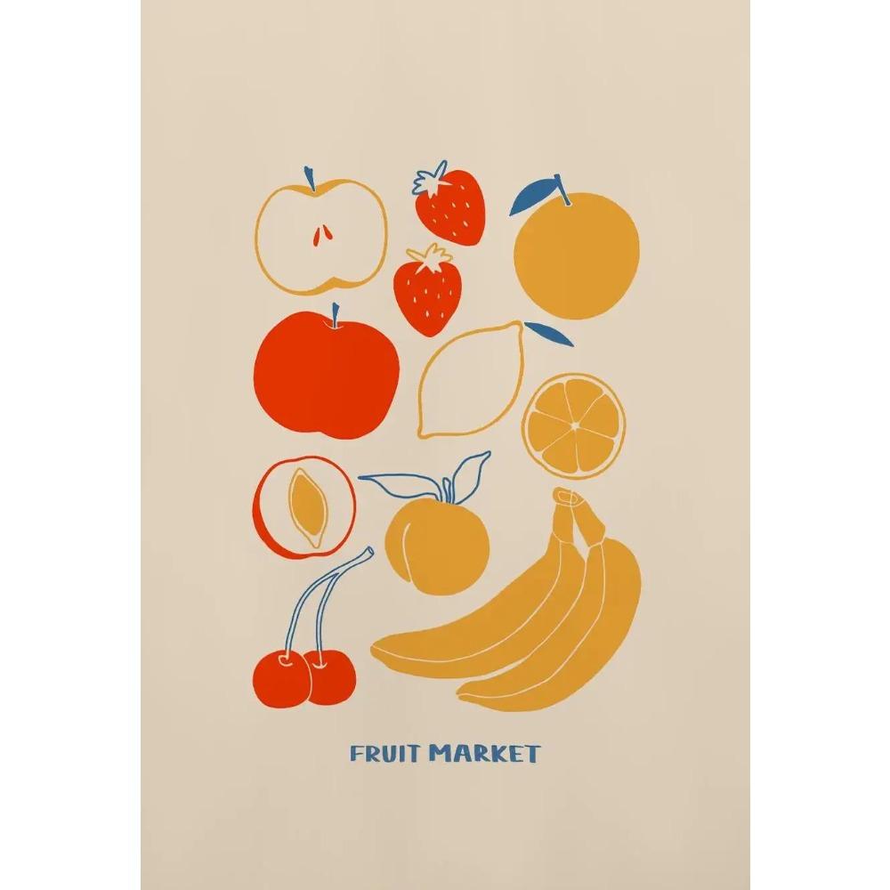 Minimalist Simple Fruits Vegetables Posters Onion Tomato Corn Abstract Modern Prints Canvas Wall Pictures Home Living Room Decor
