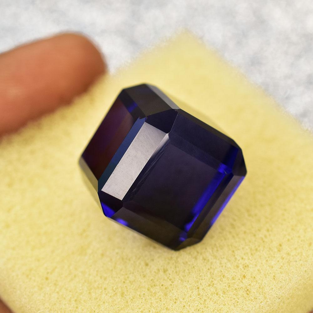 A+ Certified 51.30 Ct Natural Purple Amethyst Cube Cut Gemstone From Brazil