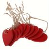 50 PEZZI Mini Cuore Rosso di Legno Ornamento Etichette per Artigianato Fai da Te con Corda di Canapa per Decorazioni Matrimonio Festa Accessori Decorazione Stanza Estetica