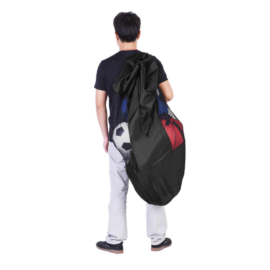 Portable Basket  Foot  Volley  Soccer Sports  s Mesh Drawstring Storage Bag