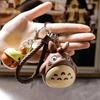 Simpatico portachiavi con animali Totoro in pelliccia, portachiavi da uomo o da donna, portachiavi da donna, portachiavi in ​​metallo, borsa per auto, ciondolo con ciondolo