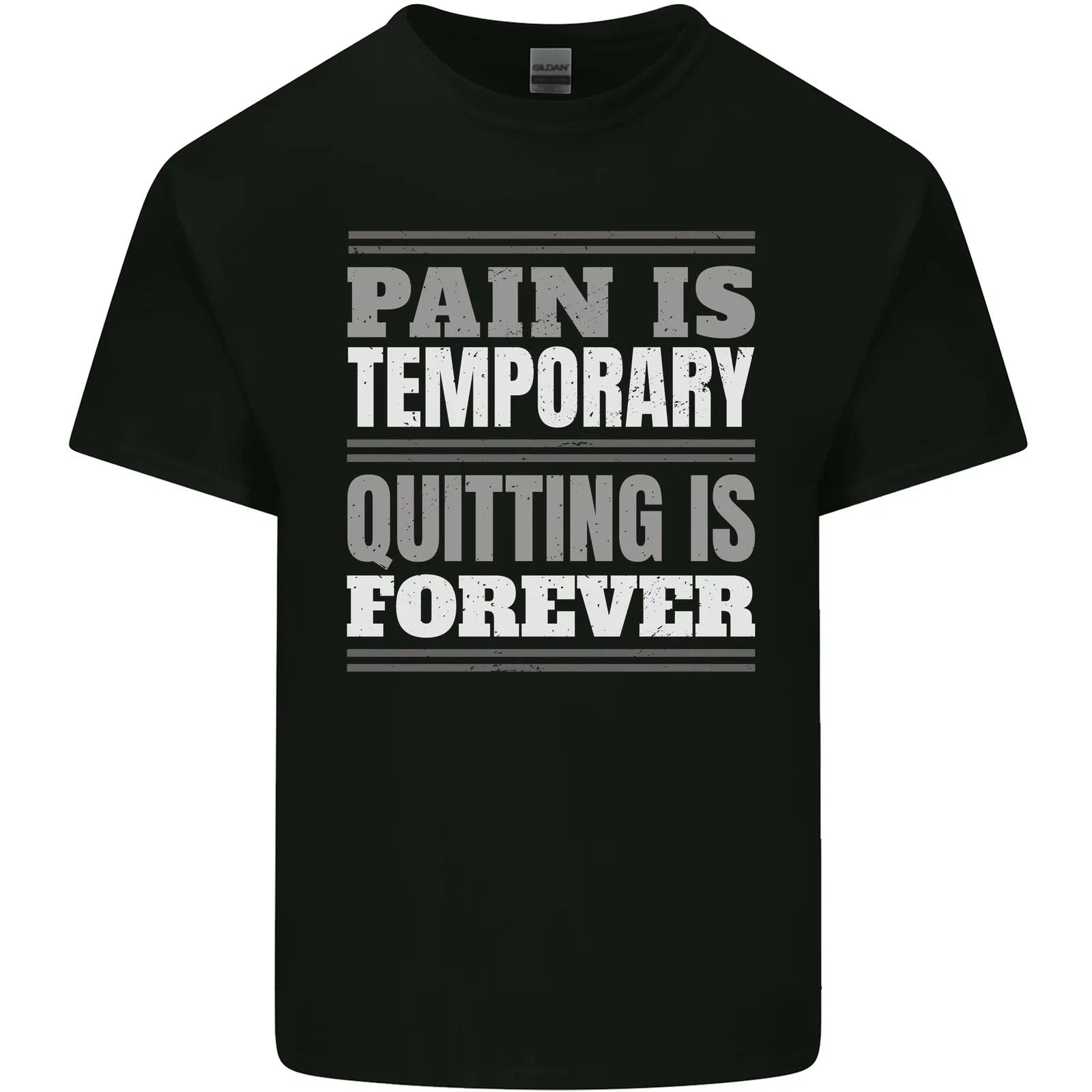 Pain Is Temporary Gym Quote Bodybuilding Kids T-Shirt Childrens 3XL