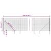 Vidaxl Ogrodzenie Z Siatki, Z Kotwami, Zielone, 2,2X25 M