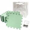 9 Pieces Blocking Mats with TPins Aligned Grid Interlocking FirmDensity Knitting