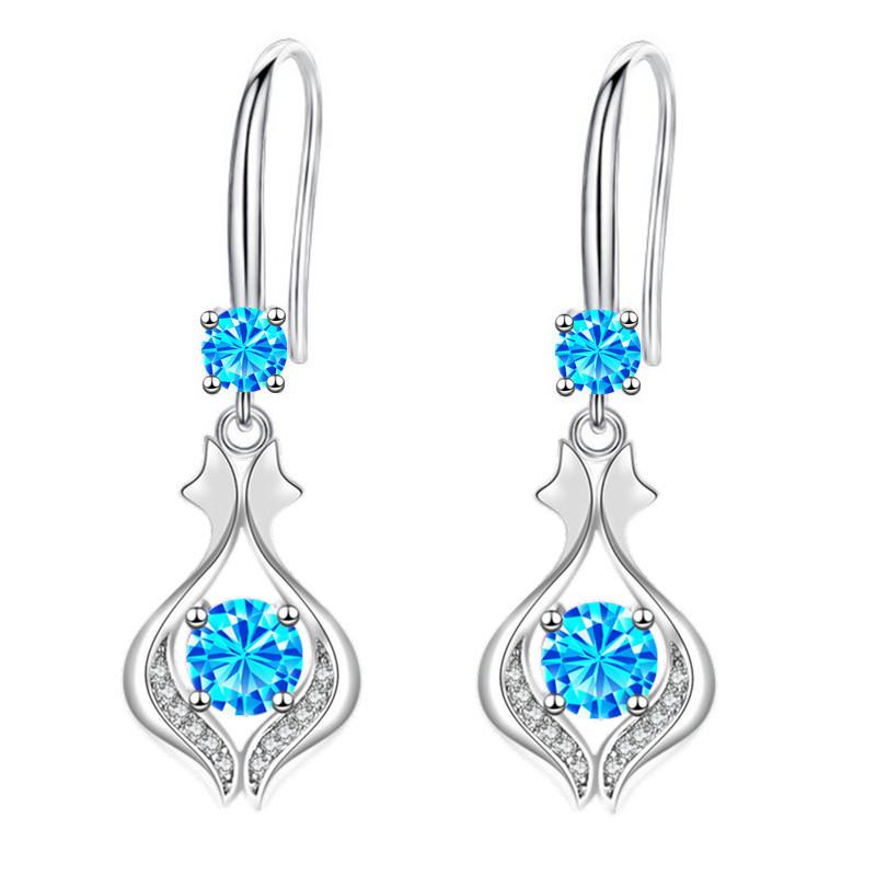 Fish Earrings Female High Grade Feeling with Fan Shaped Earrings Long High Grade Sense of Temperament Ear Hook