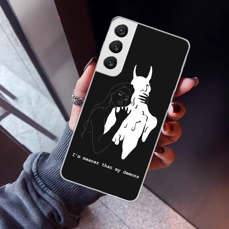 Lover Demon Skull Death Phone Case For Samsung Galaxy S26 S25 Edge S24 S23 Ultra S22 Plus S21 S20 FE Soft TPU Back Cover Funda G