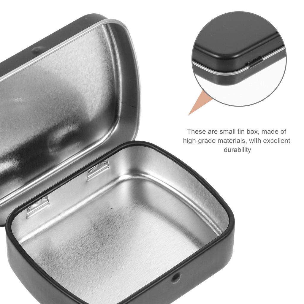 10Pcs Iron Sundries Box Small Tin Container with Lid for Candy Storage Jewelry Craft Supplies Pills Keys Spices Sample