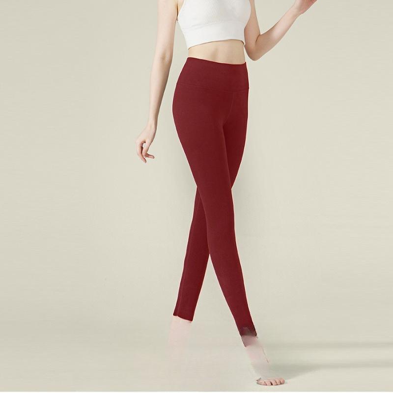 High Waist Women's Thin Base Layer Polar Fleece Warm Pants Self-Heating Thermal Leggings Seamless Slim-Fit Tummy-Control