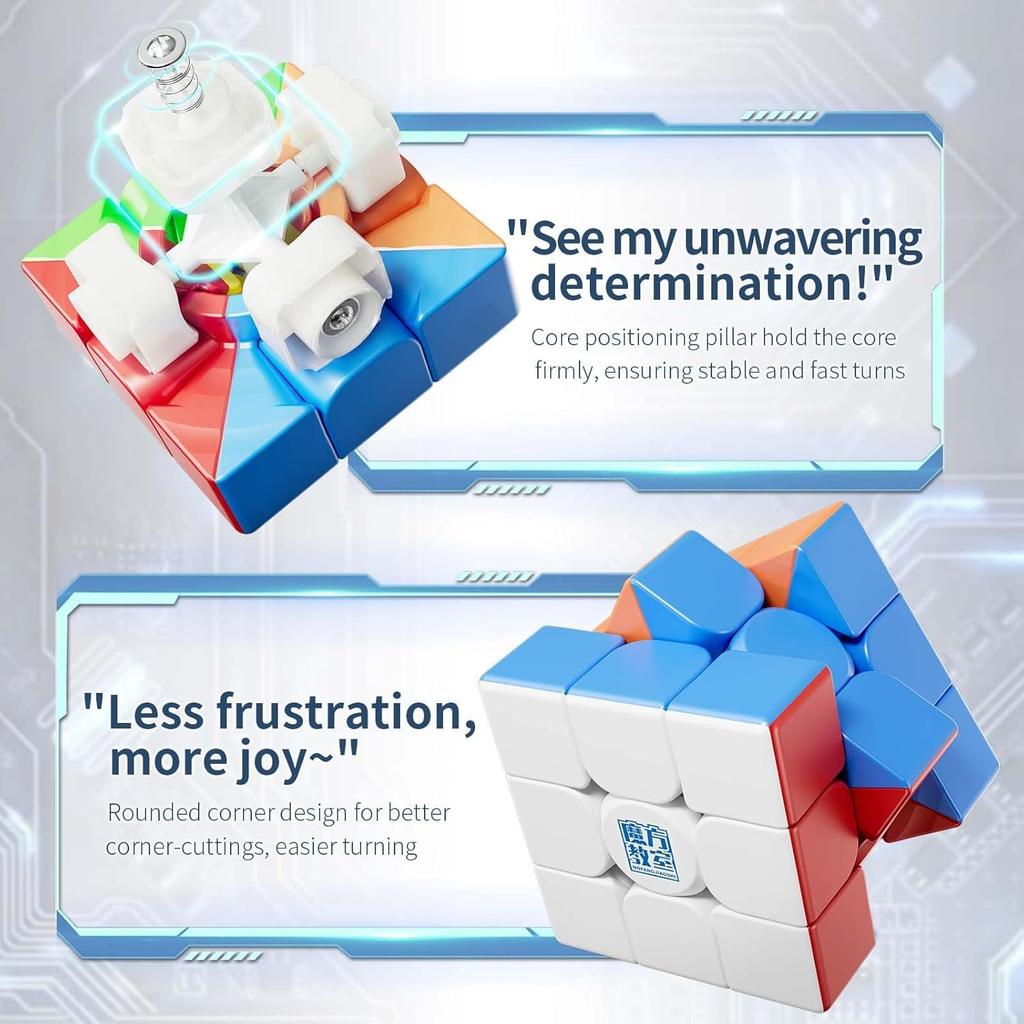 MoYu WCA Cube Competition Set, Levels 2-5, Cube Gift Box Set (Stickers Not Included), MFJS WCA 2x2, 3x3, 4x4, 5x5 Tutorial Cube Series (4 Cubes)