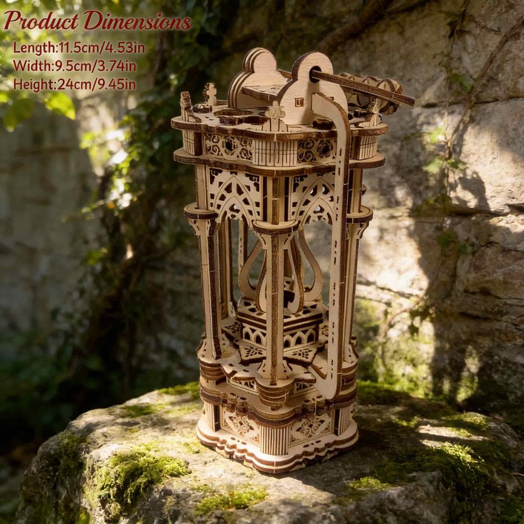 Tang Dynasty Lantern Wooden Toy Puzzle DO-IT-YOURSELF Wooden 3D Tang Lantern Assembly Learning Birthday Present Christmas Present