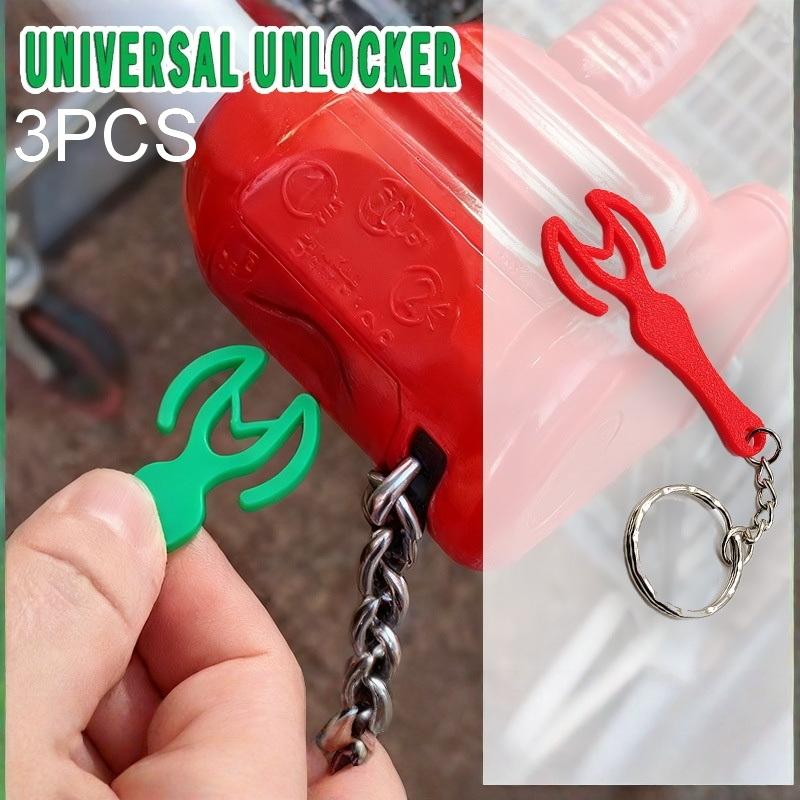 

3Pcs Loose Shopping Cart Chip Unlocker Pendant Shopping Cart Trolley Token Keychain Hanger Stainless Steel Shopping Cart Tools one size