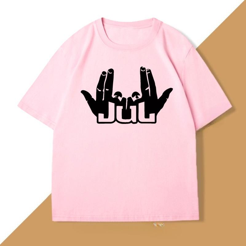 JuL T Shirts for Unisex Women Music Rapper Graphci T Shirts Cotton Vintage Short Sleeve Tshirt Male Tops Streetwear Tees Clothes