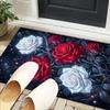 Starry Night Roses Office Rug Chair Mat, Entryway Carpet, Suitable for Front Door, Bedroom, Living Room, Desk, Holiday Gift