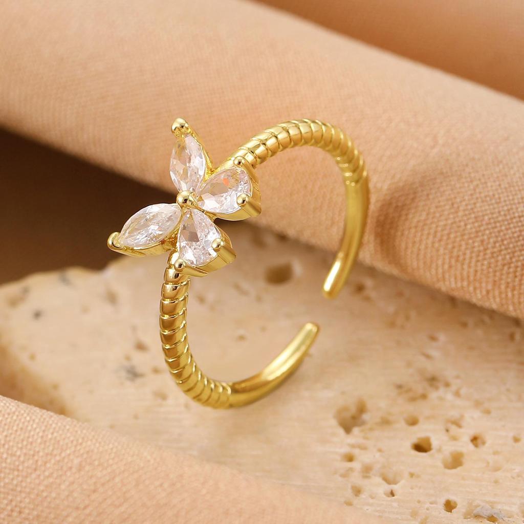 High-End Cross-Border Fashion Bow Ring for Women - European & American Style Open Index Finger Accessory