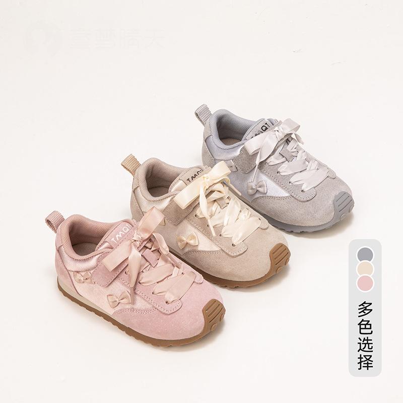 Girls Shoes 2025 Spring and Autumn New Children's Moral Training Shoes Little Girls Sports Shoes Light Board Shoes Casual Shoes Spring