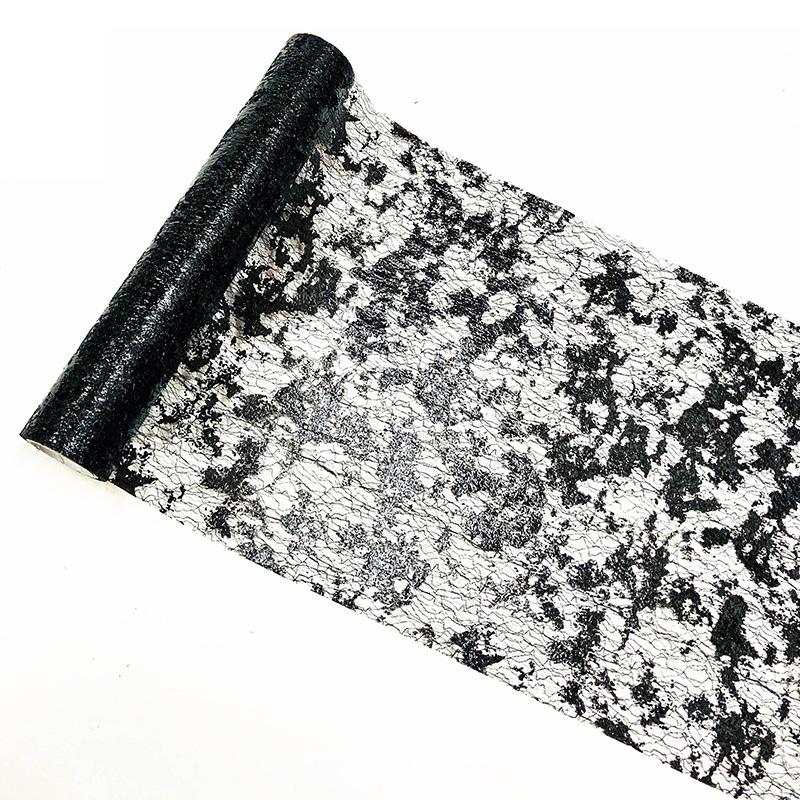 

Блестящая металлическая золотая дорожка для стола, тонкая сетка, блестящая дорожка для стола, рулон, украшения для свадьбы, дня рождения ребенка 11x108 inch чёрный