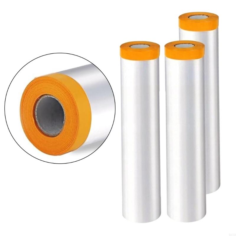 3 Roll Furniture Dustproof Protections Film Home Waterproof Plastic Film For Car Furniture And Home Protections Enduring M4YD