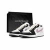 Air Jordan 1 Cushioning Slip Resistant Low Top Vintage Basketball Shoes Unisex Lotus Color 553558-152(Team719-SBOX)