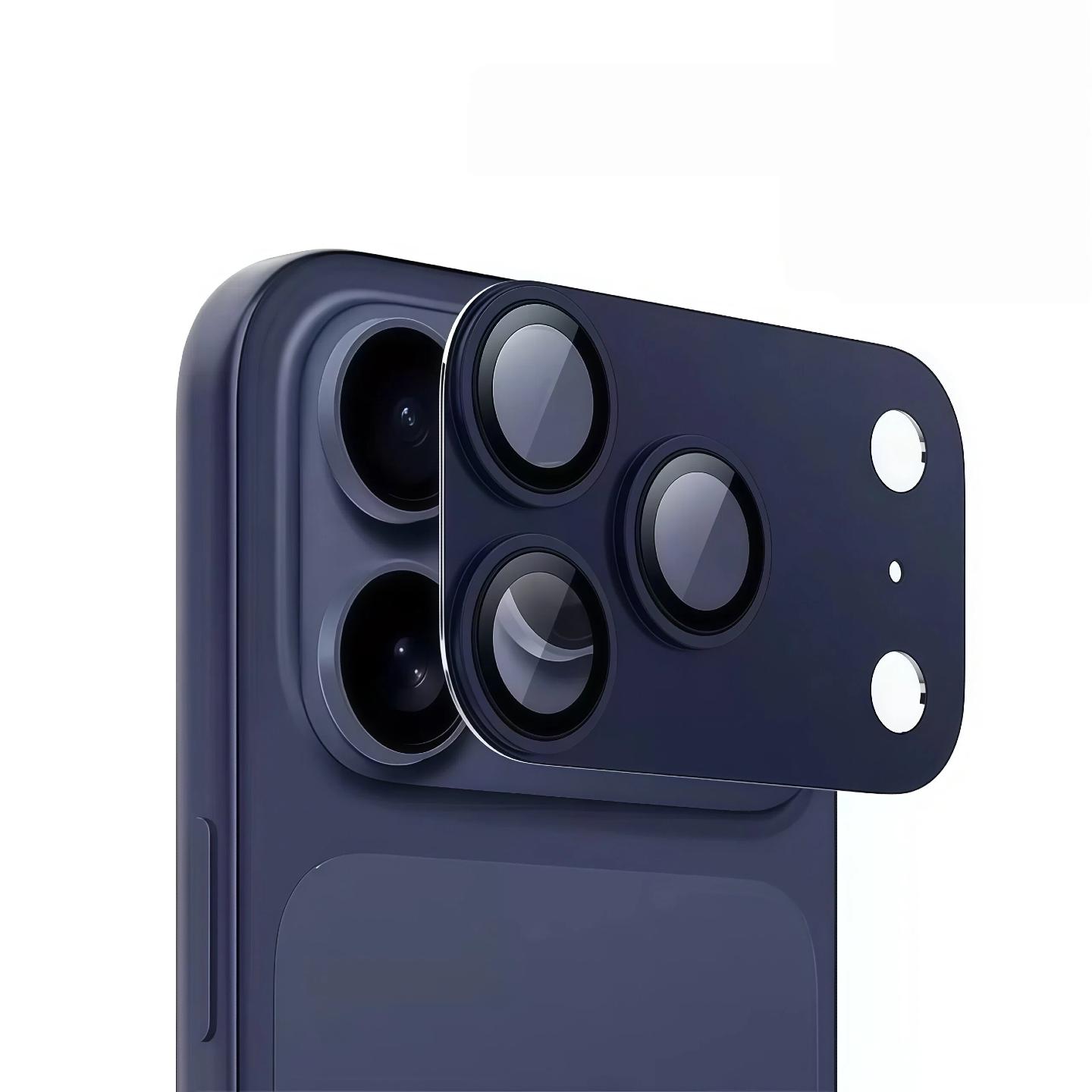 

Metal Camera Lens Cover for iPhone 17 Pro Max - Full-Armor Anti-Scratch Protection for Apple 17 Pro Rear Camera For iPhone 17 Pro синій