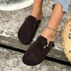 2026 New Fashi Baotou Slippers Female Couple Cork Drag Large Roman Shoes Casual Half Dragging Lazy Shoes Trendy