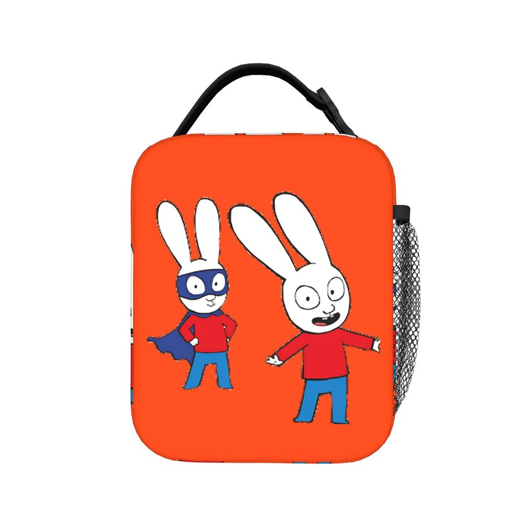 Simons Super Rabbit Bunny Cartoon Insulated Lunch Bag Cooler Bag Reusable,Lunch Container Large Tote Lunch Box Food Bag