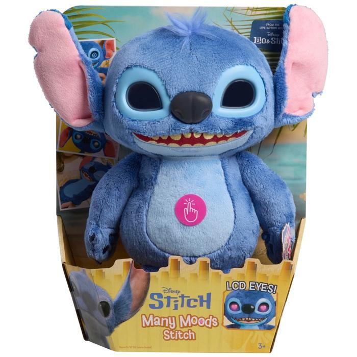 Peluche Interactive - Disney - Stitch - 35 cm - Yeux LCD expressifs - Plus de 50 sons