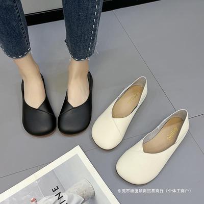 Fashion Spring Autumn Genuine Leather Handmade Flats Ballerina Shoes Women Loafers Comfortable Soft Leather Women Flats Shoes