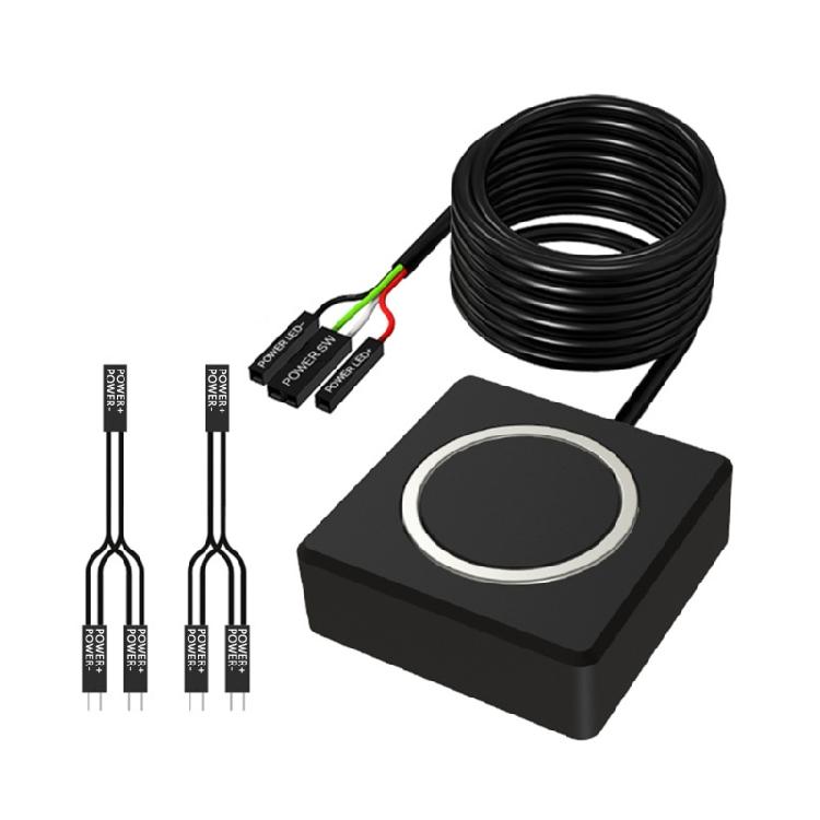 

Desktop Mounted Computer Start Button External Power Switches Cord Flexible Positioning For Various PC Brands