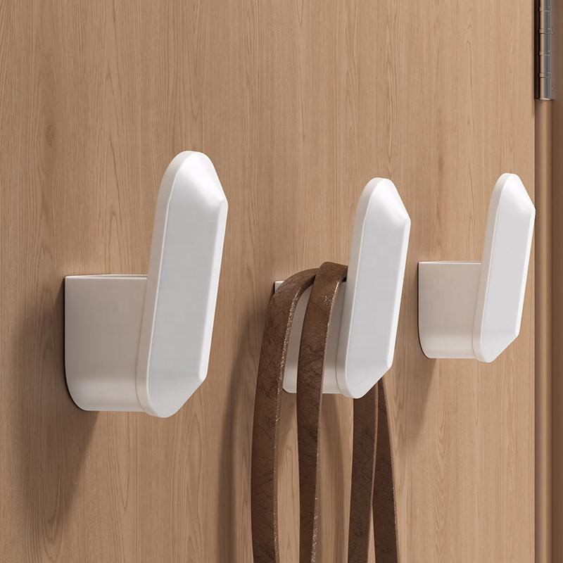 New Aluminum Single Hook Metal Hat and Coat Seamless Hook for Kitchen and Bathroom Use Behind Door