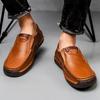 Handmade Genuine Leather Men's Casual Shoes Comfortable and Breathable Moccasins Men Business Flats Shoes Driving Shoes