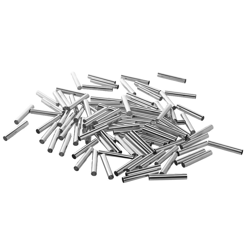 100pcs Tube beads Spacer 4mm Hole - Silver, 30mm