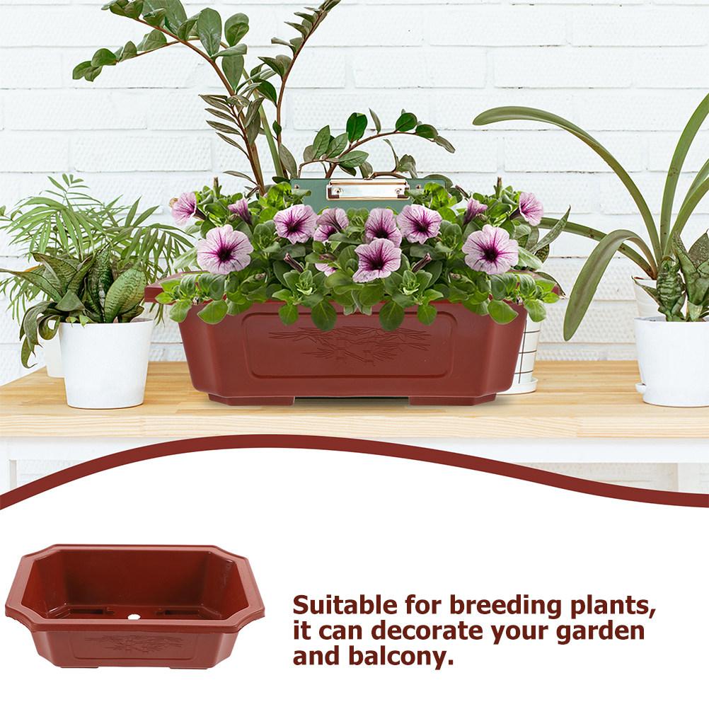 6Pcs Plastic Flower Pots for Indoor Outdoor Gardening Small Bonsai Planter Pots with Drainage Holes Balcony Yard Plant Holders