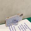 Straight edge electroplating love wrist strap for iPhone17 mobile phone case 16 Apple 15promax all-inclusive soft case XS