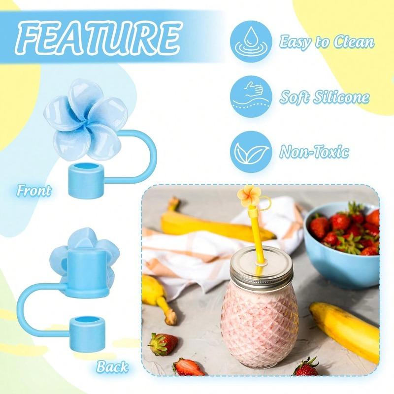 Silicone Cap Straws, Compatible Cup Accessories, Cute Funny Tumbler Straw Toppers Accessories, Kitchen, Christmas Gift, School Supplies
