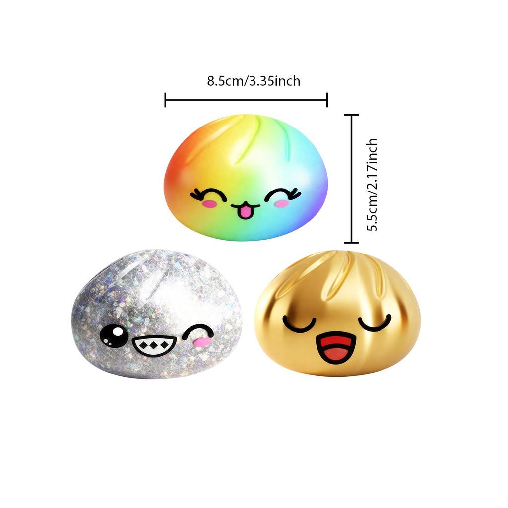 DOWMOO Cute Bun Squeeze Toy — Portable Stress Relief with Fast Rebound Simulation