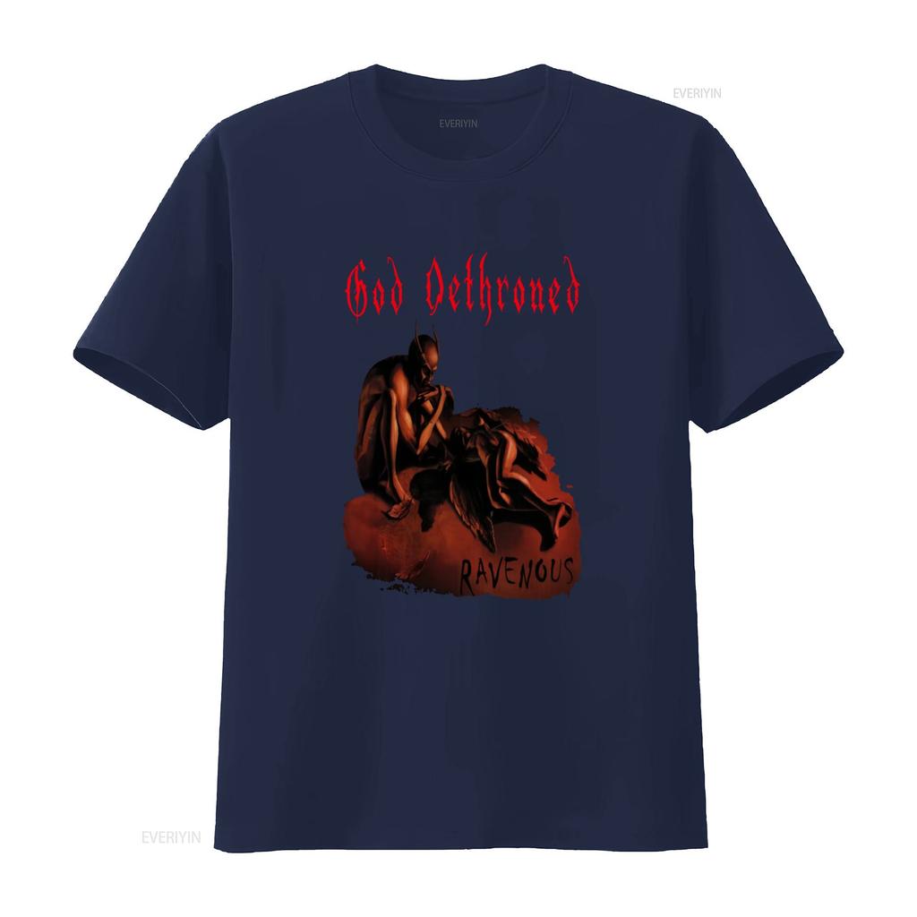 New DTG T shirt GOD DETHRONED Ravenous Design Heavy Metal Band Inspired Size vintage Washed Slightly Stretched Breathable homme
