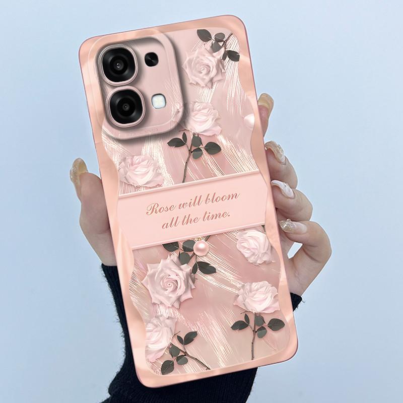 For Oppo A6 Pro 5G 4G Case Fashion Simplicity Oil Painting Floral Silicone Soft Phone Casing New Design Shockproof Back Cover