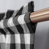 Useful Pocket Curtain Non-fading Plaid Thick Decorative Rod Pocket Valance for Living Room