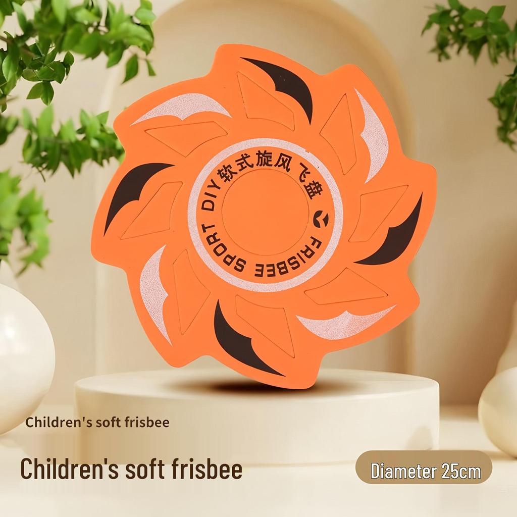EVA Whirlwind Soft Frisbee - Outdoor Foam Flying Disc for Children & Parents, Hand-Throw Three-Leaf Boomerang Game.