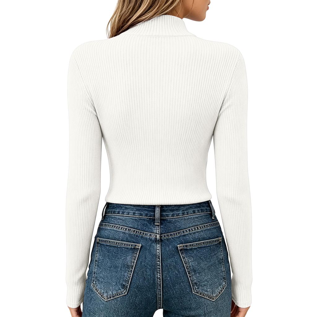 Women's Long Sleeve Zip-Up Ribbed Cardigan Sweater Color Knit Top for Fall Winter