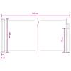 Retractable Side Awning 300 x 100 cm Polyester Right Angled