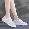 Womens Shoes Hollow Out Breathable Lace Up Flats Breathable Mesh Lightweight Shoes Casual All-match Sneakers Zapatos De Mujer