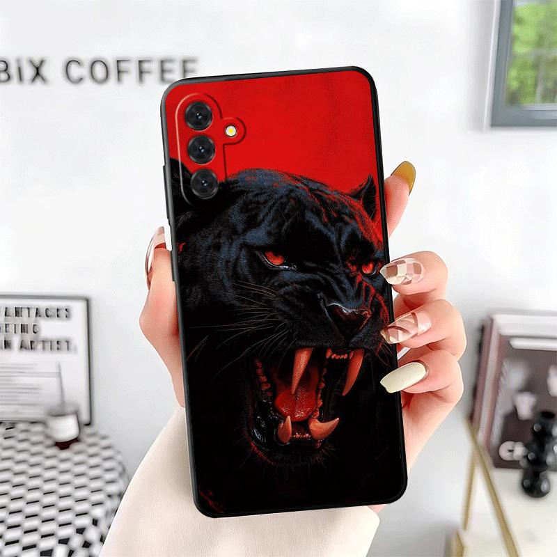 Black Panther Cool Animal Soft Phone Case for Samsung A17 A37 A57 A16 A26 A36 A56 A15 A25 A35 A55 A14 A24 A34 A54 A13 A23 A33 A5