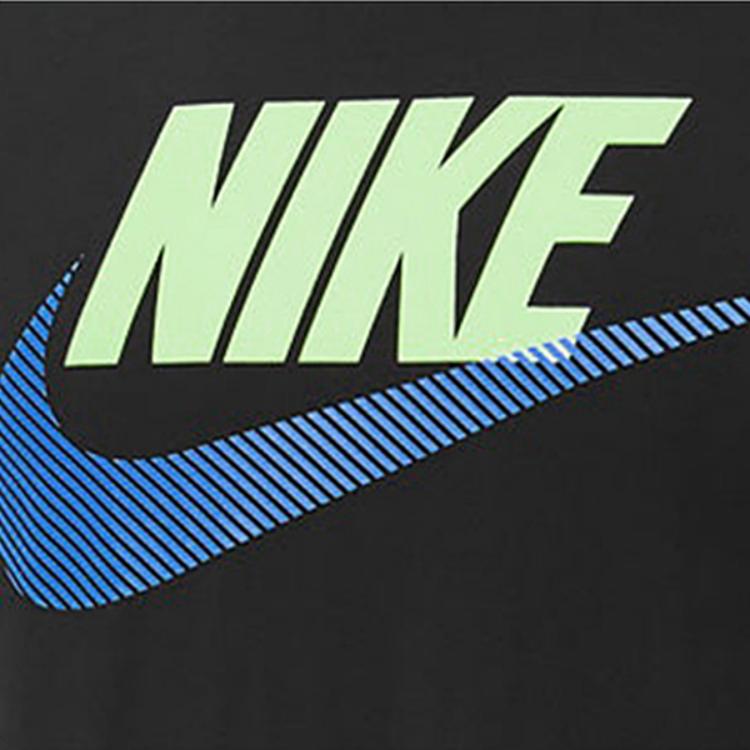Nike Casual Sports Breathable Letter Print Short Sleeve T-Shirt Men Tops Black DB6523-010