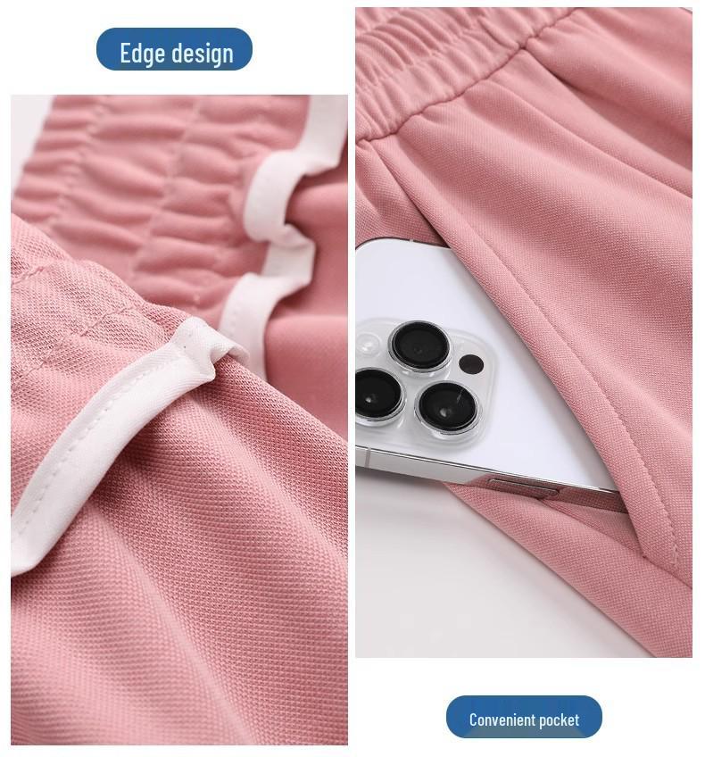 Women's High-Waist Straight-Leg Pants - European Cotton Velvet, Slimming and Drapey for Spring and Autumn 2025