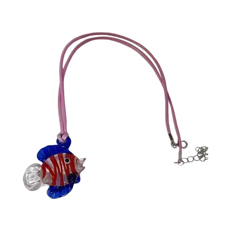 Multifuntional Fish Necklace Adjustable Chain Necklace Elegant Pendant Necklace Suitable for Fashionable Lover Present