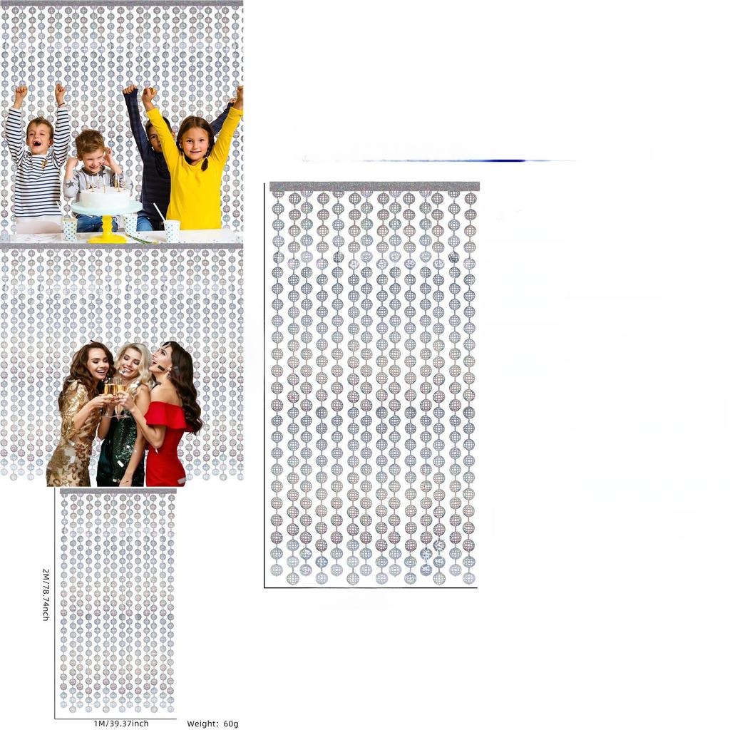 Silver Ball Disco Rain Curtain For Stunning Birthday Party Decor And Wedding Backdrop