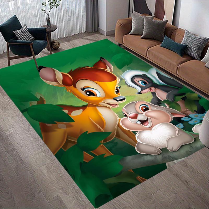 Bambi Home Sofa Decoration for Living Room & Bedroom, Non‑Slip Play Flannel Floor Mat for Game Room