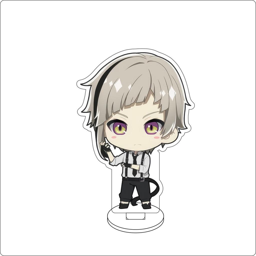 10CM Anime Bungo Stray Dogs Figure Stand Model Nakahara Chuuya/Izumi Kyouka/Edogawa Rampo Cute Desk Decor Standing Sign Gifts