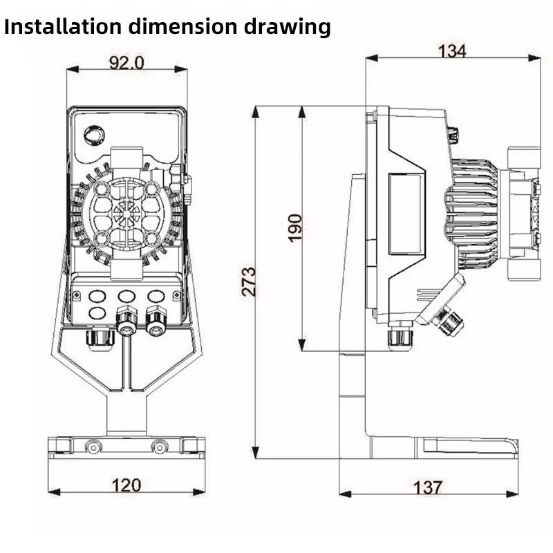 Electromagnetic Diaphragm Pump Dosing Metering Pump Automatic Dosing Acid Alkali Resistant Pumps Water Treatment Flow Pump